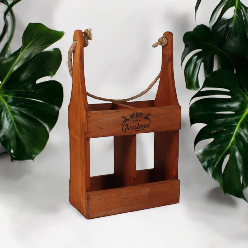 Annalisa 2 Bottle Tabletop Wine Bottle Rack, Brown