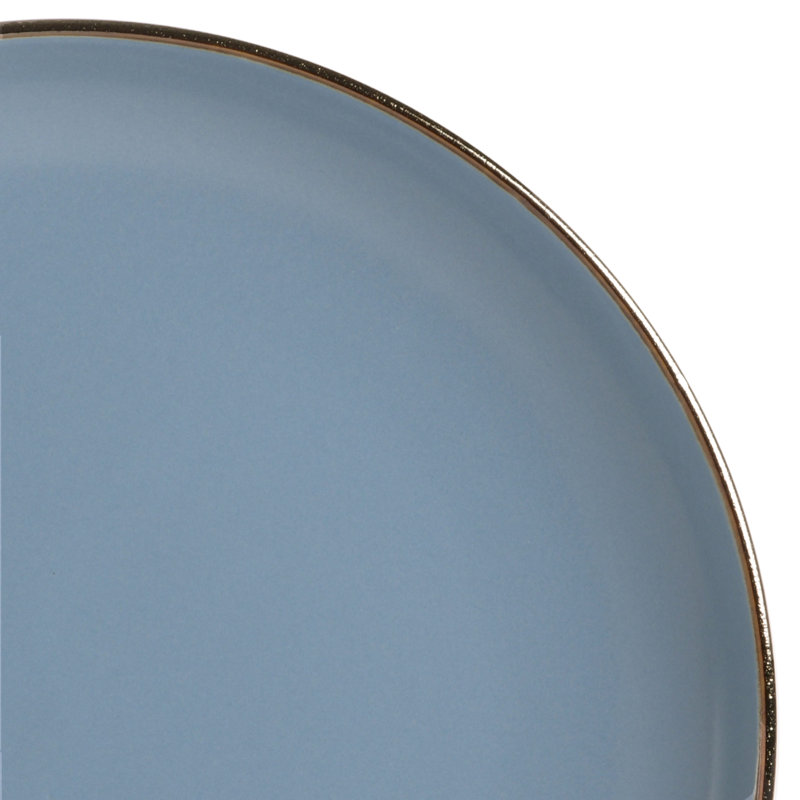 Service de table 16 pièces Gibson Home Rockaway Gold - Bleu mat