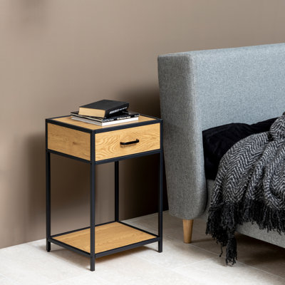 Alexzandra 42cm W Plywood / Laminate Board Bedside Table