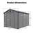 96×120-Inch Plastic Outdoor Storage Shed - Lockable Resin Tool Shed With Windows And Floor Panels, Dark Gray-123164628