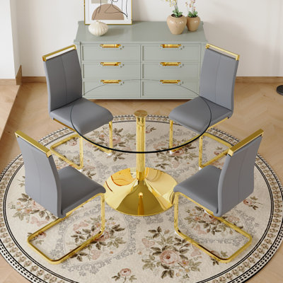 5 - Piece Pedestal Dining Set