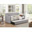Modern Style Design Upholstered Sofa Bed With Trundle, Button-Tufted Detail Nailhead Trim Day Bed-1348507810