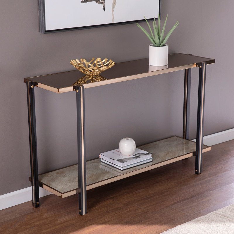 Console Thornsett avec plateau en miroir