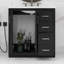 Meuble-lavabo moderne 30 po avec lavabo en céramique, cadre en bois massif avec 3 tiroirs et portes à fermeture douce-776332931