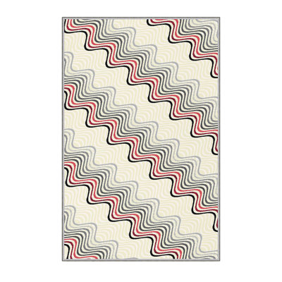 Premium Hall Carpet, 2.6 x 6.6 Feet, 100% Polyester, 0.3 in Pile Height | Antibacterial, Non-Slip Underside, Machine Washable | 3D Digital Print Design, Durable & Stylish for Entryways, Living Rooms & More