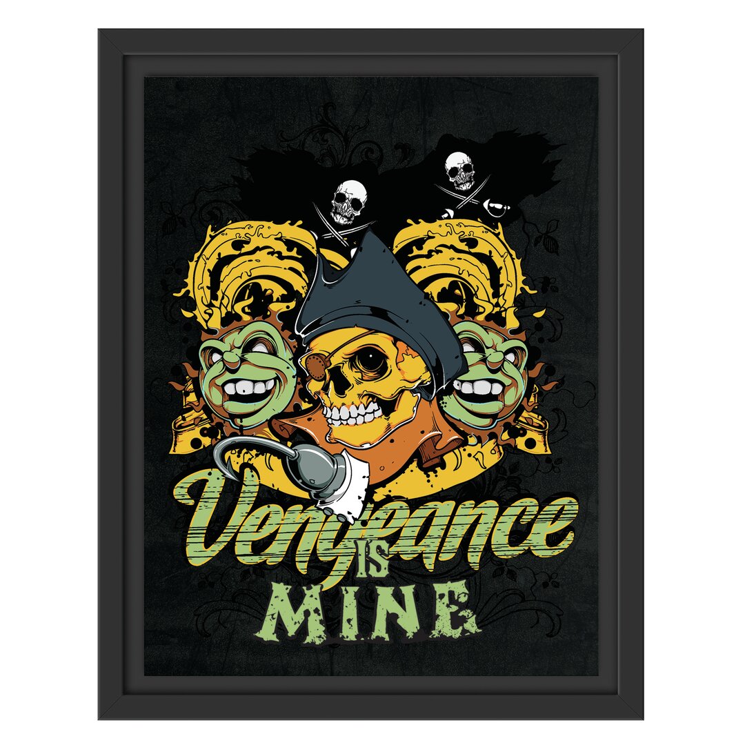 Gerahmtes Wandbild Pirates Vengeance schwarz