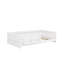 Lit plateforme simple avec garde-corps et tablettes pour le rangement, cadre de lit au sol pour les petits espaces-67719224-67719225
