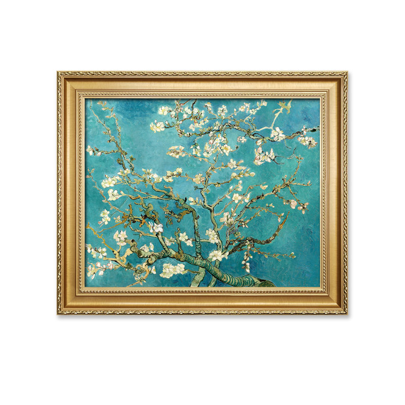 Vincent Van Gogh «Almond Blossoms» sur, Encadrement doré, H 16 po x l 20 po