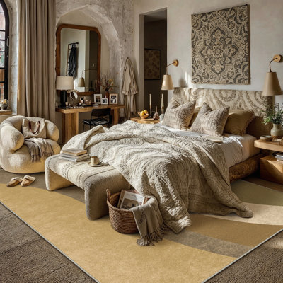 Tapis moderne lavable abstrait avec envers antidérapant