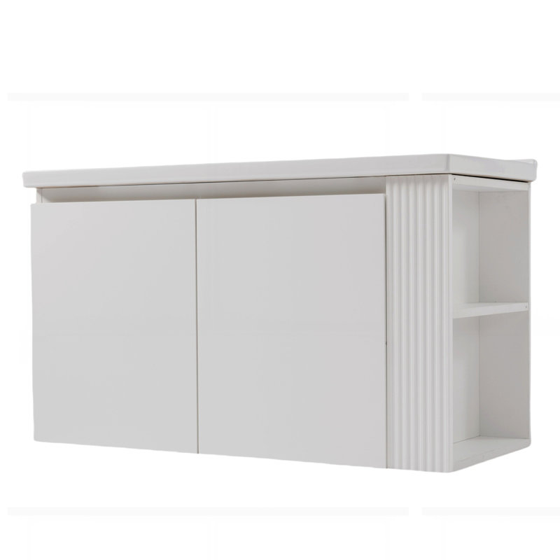 Meuble-lavabo mural moderne 36 po avec lavabo en céramique 36 po