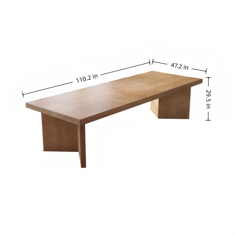 Modern Rectangular Solid Wood Conference Table