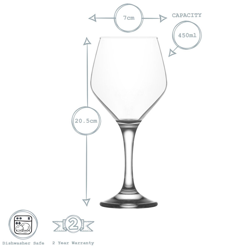 450ml Red Wine Glass, 12
