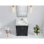 Boston 30 po X P 22 po D Meuble-lavabo simple en fer forgé avec 2 quartz-108589457