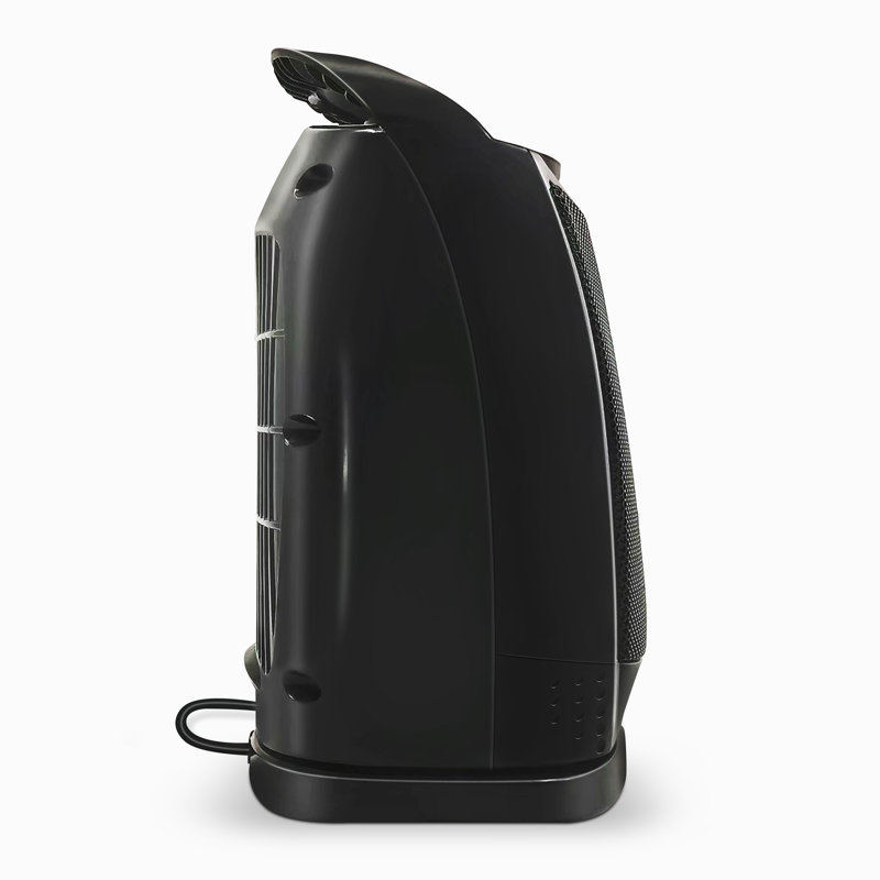 Proaira Black Ceramic Electric Space Heater with Thermostat