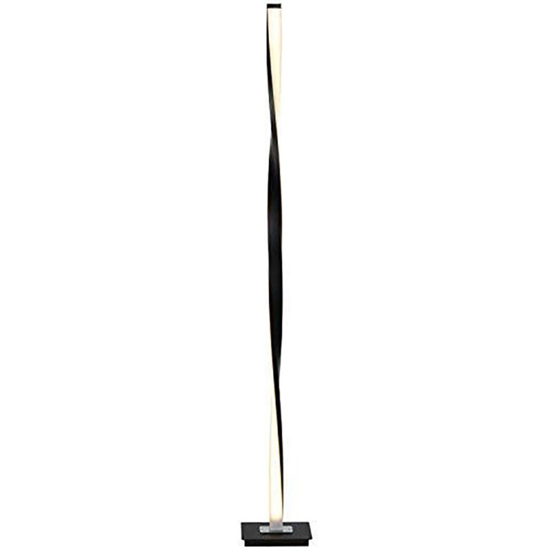 Helix 48" LED Modern Floor Lamp with 3-Way Dimness, Black