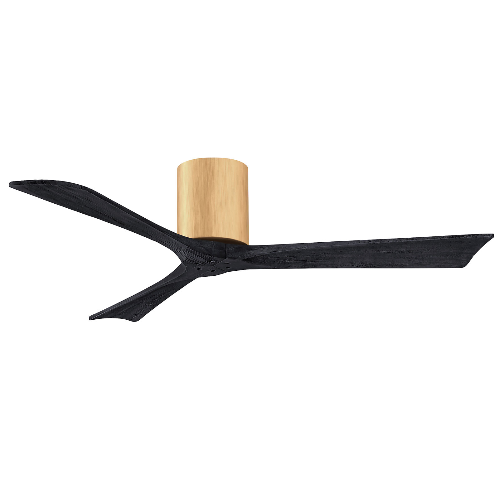 Olivier 3 Blade Ceiling Fan, Matte Black, Light Maple, 52"