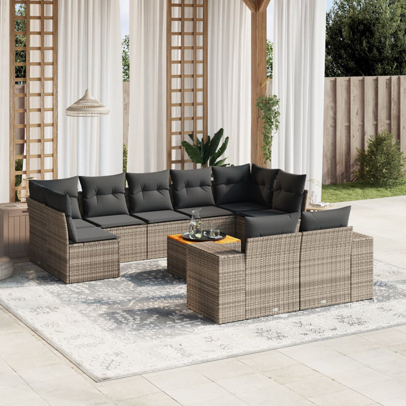  Garden Sofa Set Grey