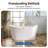 DeerValley Horizon 59" x 30" Freestanding Soaking Acrylic Bathtub with Overflow Drain