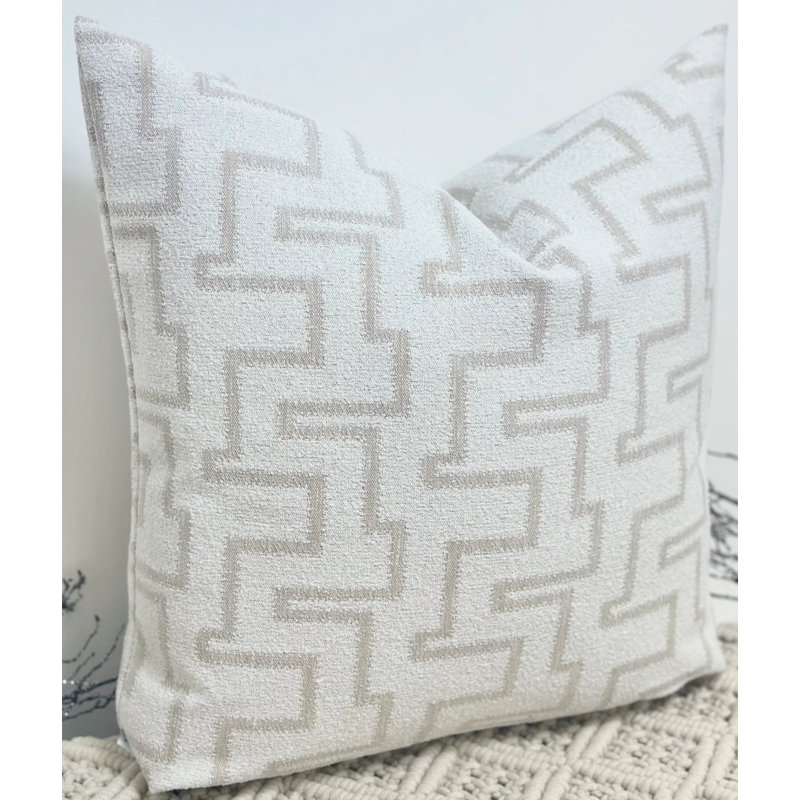 Abstract Beige Square Cushion Cover
