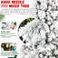 Arbre de Noël 4 pi avec 150 branches blanc chaud, 350 branches enneigées et dures, structure articulée pour une installation simple, base en métal
