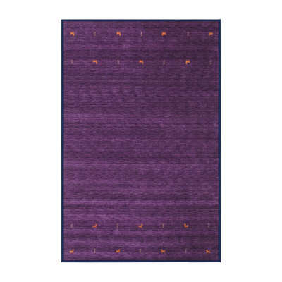 Tapis en violet/rose contemporain