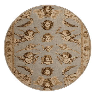 Machine Washable French Brown Area Rug