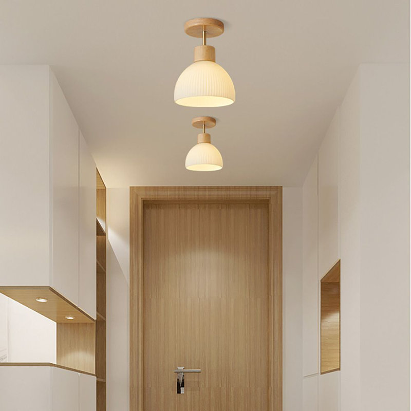 Rebote - Light Walnut Dome Pendant, Oak 