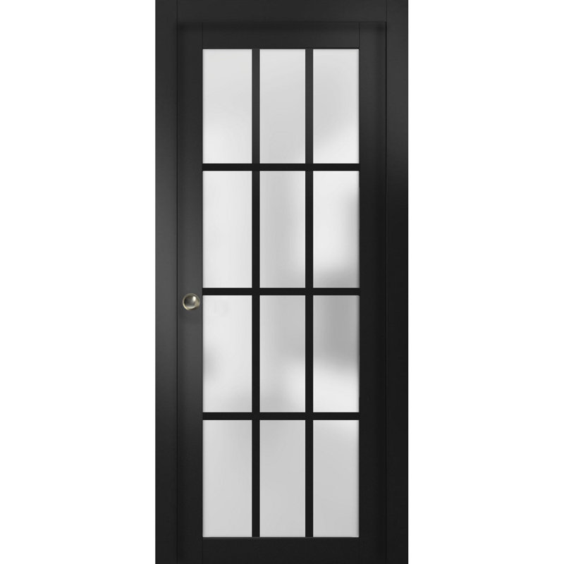 Porte de placard coulissante en verre givré Felicia, 79,5 po x 17 po