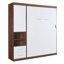 Lit escamotable double pleine grandeur avec armoire-33889708