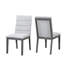 Chaises de salle à manger rembourrées en chêne à finition grise de 2 pièces pour les événements formels et les pièces modernes à assemblage rapide avec pieds fuselés en mousse haute densité