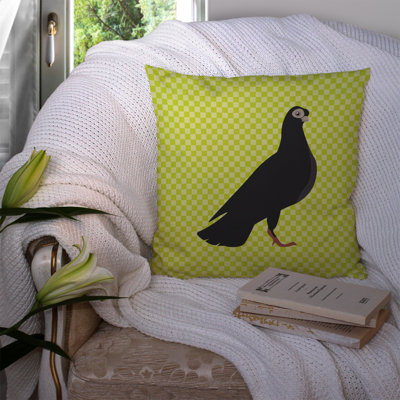 Coussin décoratif extérieur carré à damier de pigeon
