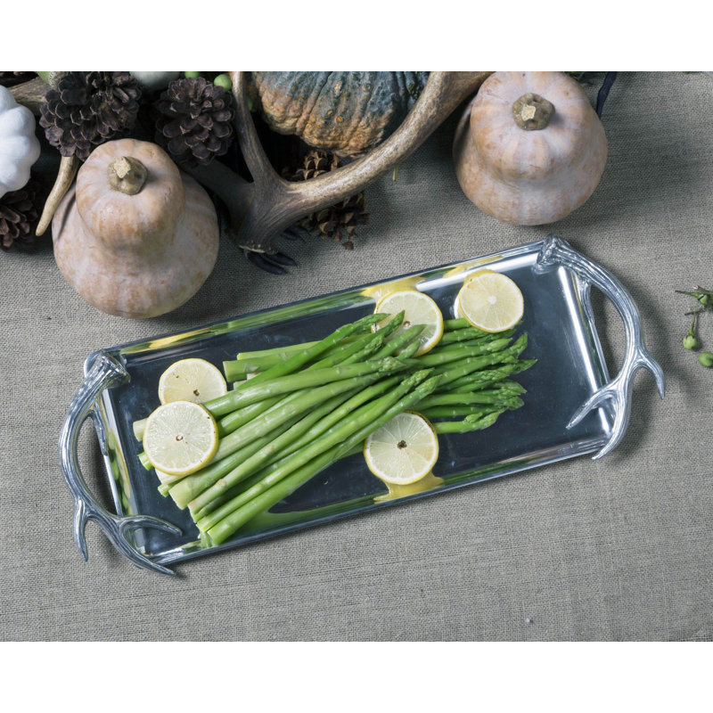 Arthur Court Designs Antler Aluminum Tray