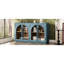 Adjustable Shelf Navy Retro Sideboard For A Charming Home Atmosphere Spacious With 4 Doors And Metal Handles
