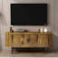 Meuble télé, console de télévision moderne 47 po avec compartiment de rangement et porte coulissante, centre de jeu avec armoire de jeu-130784029