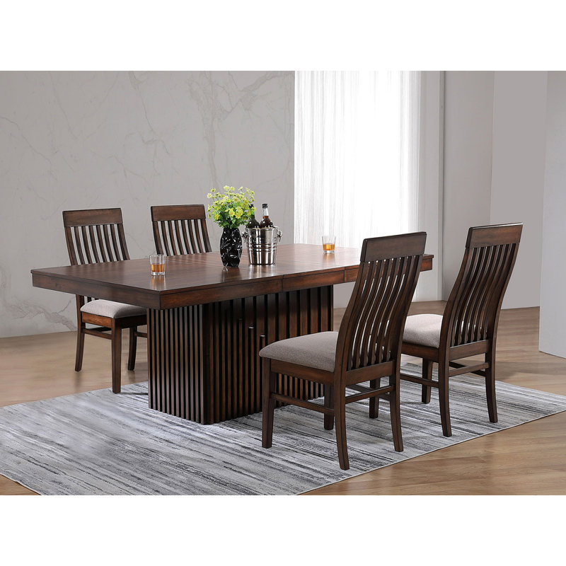 Baywind Mango Oak 5-Piece Dining Set, 5 Pieces: Table, 4 Chairs