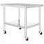 Étagère réglable en acier inoxydable 30 po x 36 po x 34 po à 3 niveaux avec 4 roulettes-2028633885