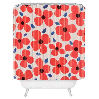 Fowlkes Dogwood Shower Curtain Single + Hooks