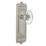 Egg & Dart Plate with Oval Fluted Crystal Door Knob