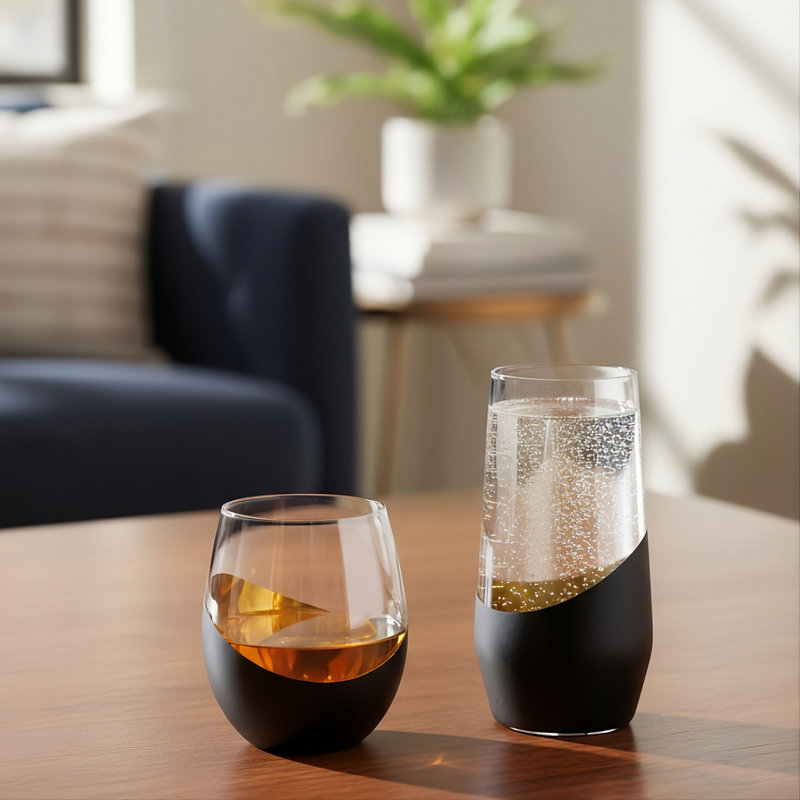 Ensemble de 8 verres à champagne et à vin 8 pièces