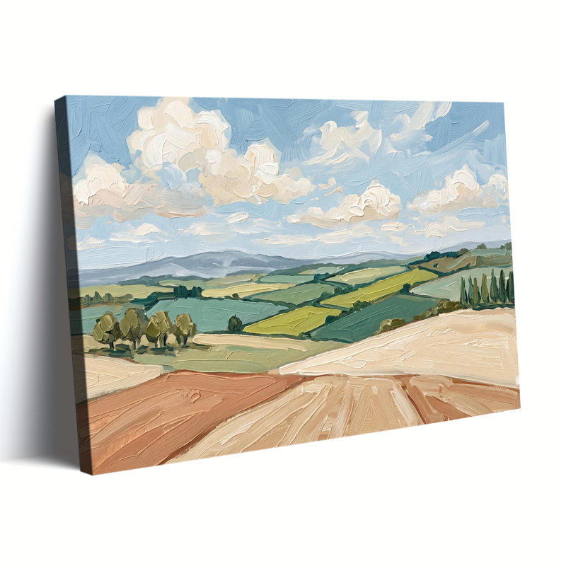 Impressionniste paysage campagne toscane impressionniste, toile tendue, prête à accrocher, 20x30in