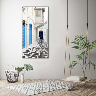 Greek Streets - Wrapped Canvas Print