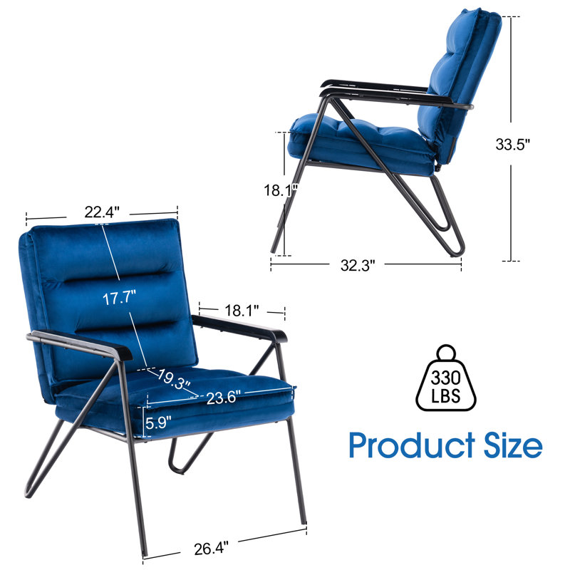 Fauteuil Kaiyn, Bleu