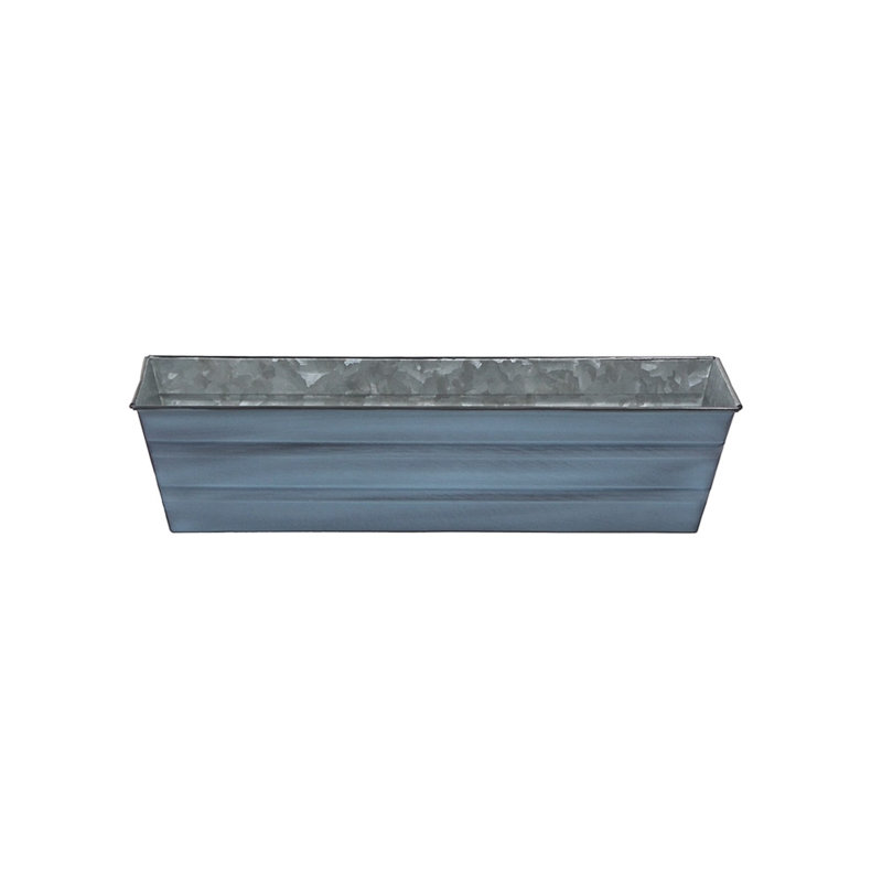 Dynamism Metal Window Box Planter, Blue