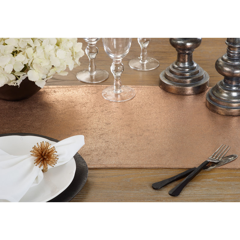 Chemin de table Alejandre Shimmering, 108 po x 15 po, Or