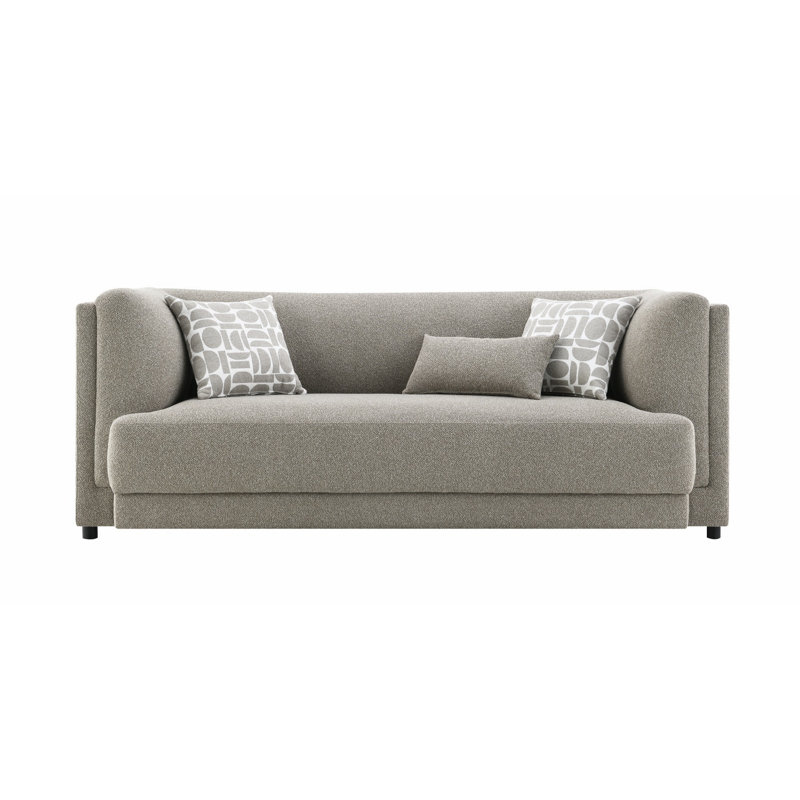 Upholstered Couch, Sofa with 3 Pillows