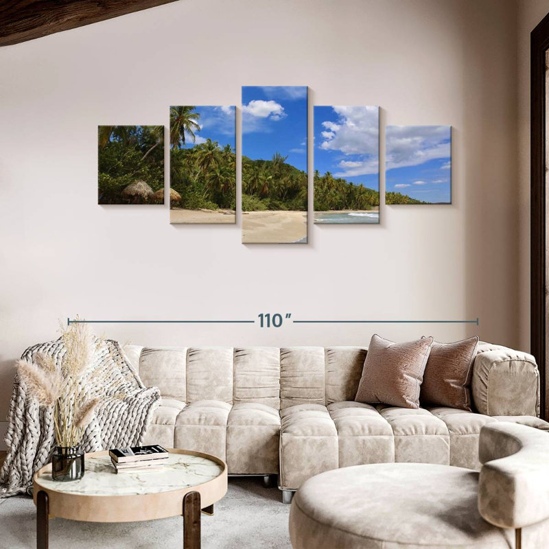 Haiti Beach Seascape, 42" H x 92" W