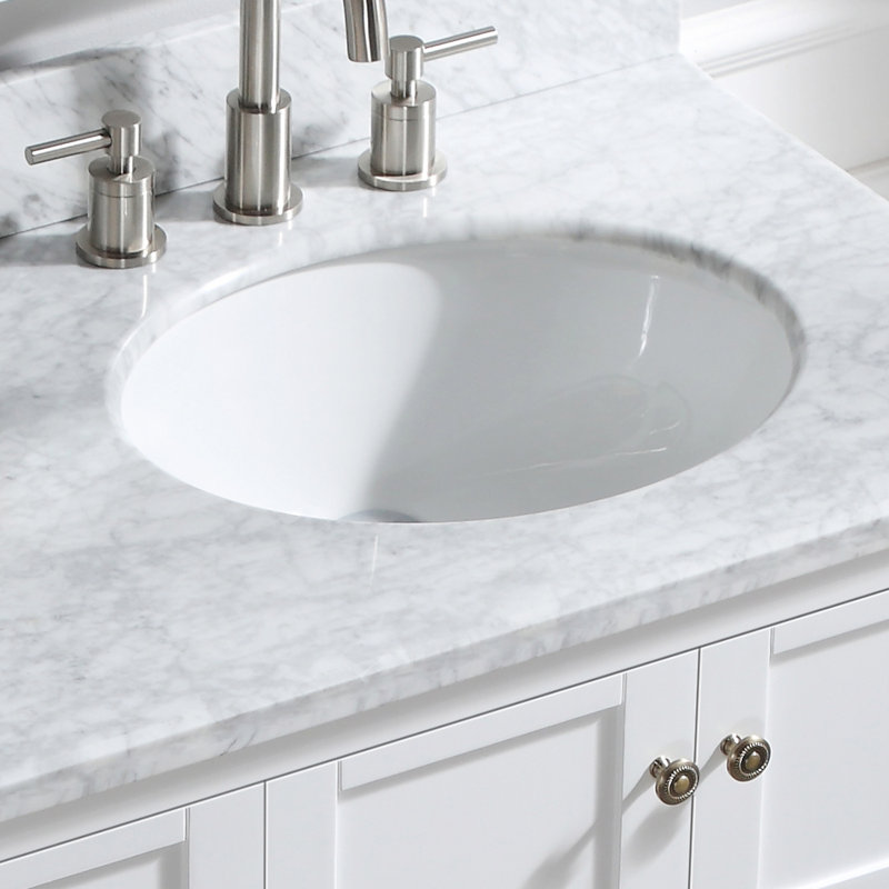 Ensemble de meuble-lavabo double 60 po, Blanc