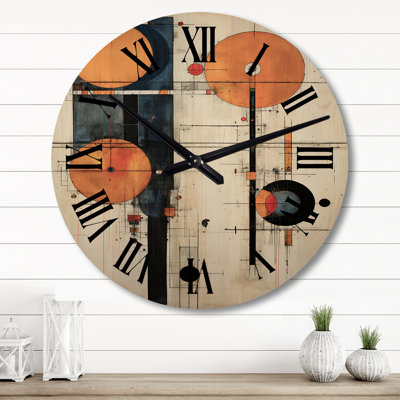 Horloge murale en bois massif Perrytown