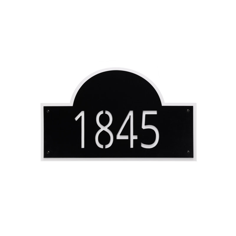 Classic Arch Flush Mount One Line Wall Mount, White/Black