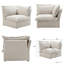 Fauteuil d'angle rembourré en velours de lin Fairford-808567775